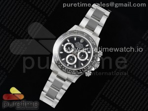 Daytona 116500 QF 1:1 Best Edition Black Dial on SS Bracelet SA4130