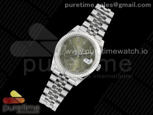 DateJust 41 SS JDF 904L Steel Green Sundust Dial Arabic Markers on Jubilee Bracelet A2824 V2