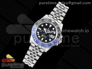 GMT Master II 126710 BLNR Batman 904L SS C+F 1:1 Best Edition Black Dial on Jubilee Bracelet VR3285 CHS