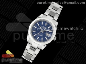 DateJust 41 SS JDF 904L Steel Blue Textured Dial on Oyster Bracelet VR3235 V2