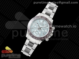 Daytona 116506 Brown Ceramic BTF 1:1 Best Edition Ice Blue Dial Crystal Marker on SS Bracelet SA4130 V2