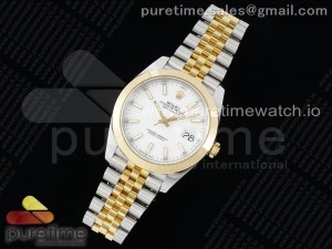 DateJust 41 SS/YG Polished Bezel KING 1:1 Best Edition 904L Steel White Dial on Jubilee Bracelet VR3235