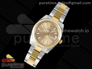 DateJust 41 SS/YG Polished Bezel KING 1:1 Best Edition 904L Steel YG Dial on Oyster Bracelet VR3235