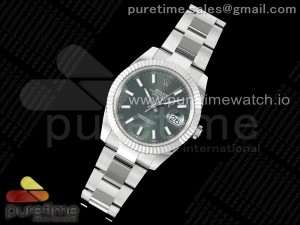 DateJust 41 126334 NTF 1:1 Best Edition 904L Steel Green Stick Dial on Oyster Bracelet VR3235