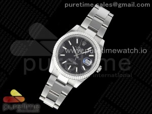 DateJust 41 126334 VRF 1:1 Best Edition 904L Steel Black Stick Dial on SS Oyster Bracelet VR3235