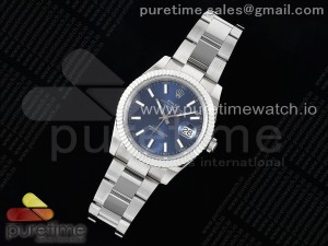 DateJust 41 126334 VRF 1:1 Best Edition 904L Steel Blue Stick Dial on SS Oyster Bracelet VR3235