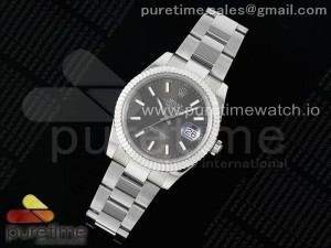 DateJust 41 126334 VRF 1:1 Best Edition 904L Steel Gray Stick Dial on SS Oyster Bracelet VR3235