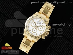 Daytona 116508 BTF 1:1 Best Edition White Dial on YG Bracelet SA4130