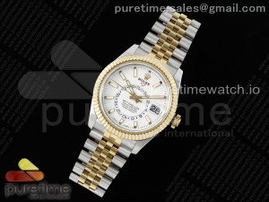 Skydweller SS/YG Noob Best Edition White Dial on SS/YG Jubilee Bracelet A23J