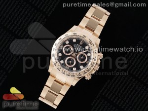 Daytona 116505 BTF 1:1 Best Edition Black Diamonds Dial on RG Bracelet SA4130