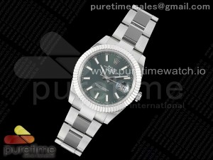 Datejust 41 SS 904L Steel AR+F 1:1 Best Edition Green Stick Dial on SS Oyster Bracelet VR3235