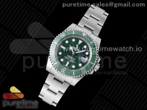 Submariner 40mm 116610 LV Green Ceramic 904L Steel AR+F 1:1 Best Edition VR3135