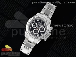 Daytona 116509 BTF 1:1 Best Edition 904L SS Case and Bracelet Black Diamonds Dial SA4130