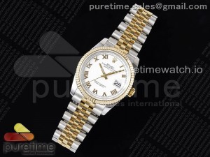 DateJust 36 SS/YG 126233 JDF YG Plated 904L Steel White Dial Roman Markers on Jubilee Bracelet V2