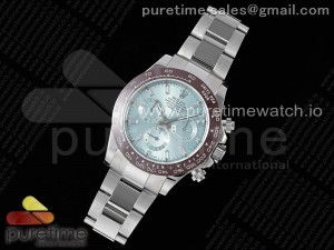 Daytona 116506 QF 1:1 Best Edition Ice Blue Dial Crystal Markers on SS Bracelet SA4130 V2