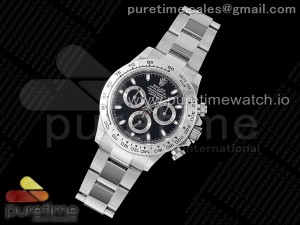 Daytona 116520 QF 1:1 Best Edition Black Dial on SS Bracelet SA4130 V2