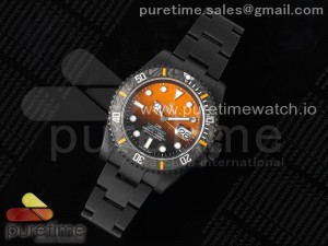 Submariner DIW DLC VSF 1:1 Best Edition Black/Orange Dial on DLC Bracelet VS3135