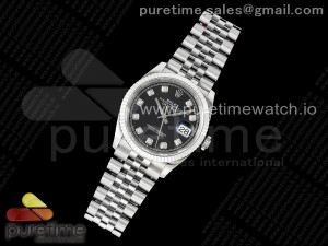 DateJust 36 SS 126234 VSF 1:1 Best Edition 904L Steel Black Diamonds Dial on Jubilee Bracelet VS3235