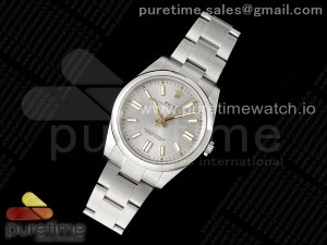 Oyster Perpetual 41mm 124300 KING 1:1 Best Edition 904L Steel Silver Dial on SS Bracelet K3230