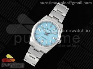 Oyster Perpetual 41mm 124300 KING 1:1 Best Edition 904L Steel Tiffany Blue Dial on SS Bracelet K3230