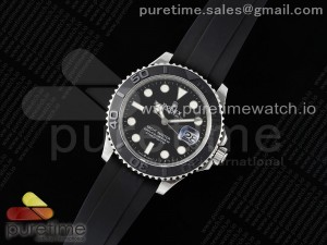 Yacht-Master 42mm 226659 TWF 1:1 Best Edition 3D Black Ceramic Bezel on Black Rubber Strap SA3235