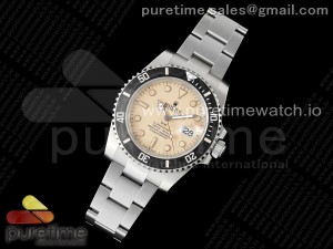 Submariner Sandblasted DIWF Best Edition Carbon Bezel Brown Dial Dial on SS Bracelet VR3135