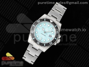 Submariner Sandblasted DIWF Best Edition Carbon Bezel Tiffany Blue Dial Dial on SS Bracelet VR3135