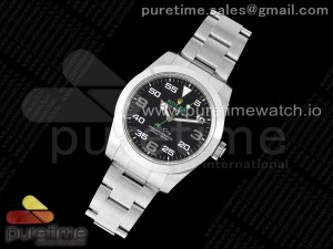 Air-King 116900 JDF 1:1 Best Edition 904L Steel Black Dial on SS Bracelet SA3131