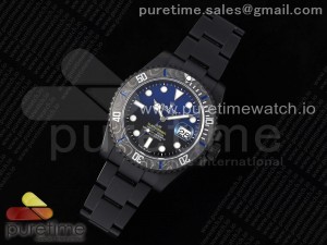 Submariner DIW DLC Sandblasted VSF 1:1 Best Edition Black/Blue Dial on DLC Bracelet VS3135
