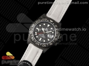 GMT Carbon DIWF Best Edition Black Carbon Dial on White Nylon Strap SA3285 CHS V2