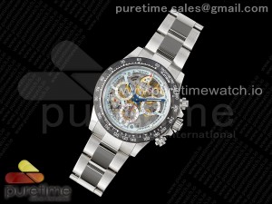 Daytona Montoya SONIC Best Edition Carbon Bezel Skeleton Dial on SS Oyster Bracelet SA4130