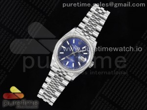 DateJust 36 126234 Clean 1:1 Best Edition 904L Steel Blue Stick Dial on Jubilee Bracelet VR3235