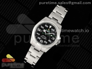 Air-King 126900 JDF 1:1 Best Edition 904L Steel Black Dial on SS Bracelet VR3230