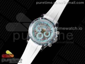 Daytona Transparent IPK Best Edition Transparent/Blue Dial on White Rubber Strap SA4130