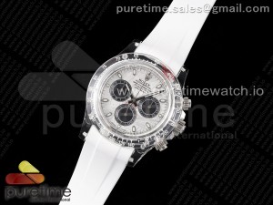 Daytona Transparent IPK Best Edition Meteorite Dial on White Rubber Strap SA4130