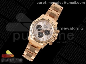Daytona 116505 Clean 1:1 Best Edition Silver Dial RG Markers on RG Bracelet SA4130 V2