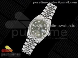 DateJust 36 126234 Clean 1:1 Best Edition 904L Steel Green Leaf Diamonds Dial on Jubilee Bracelet VR3235
