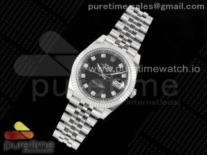DateJust 41 126334 NTF 1:1 Best Edition 904L Steel Black Diamonds Dial on Jubilee Bracelet VR3235