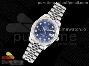 DateJust 41 126334 NTF 1:1 Best Edition 904L Steel Blue Diamonds Dial on Jubilee Bracelet VR3235