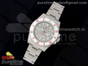 Submariner DIW Sandblasted VSF 1:1 Best Edition Gray Dial White Ceramic Bezel on SS Bracelet VS3135
