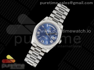 DayDate 40 SS GSF Gain Weight Blue Roman Dial on President Bracelet A2836