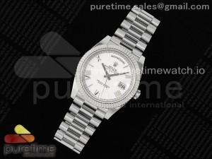 DayDate 40 SS GSF Gain Weight White Roman Dial on President Bracelet A2836