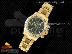 Daytona 116508 KING 1:1 Best Edition Green Dial on YG Bracelet SH4130