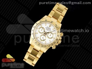 Daytona 116508 KING 1:1 Best Edition White Dial on YG Bracelet SH4130