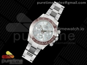 Daytona 116506 Brown Ceramic KING 1:1 Best Edition Ice Blue Crystal Dial on SS Bracelet SH4130