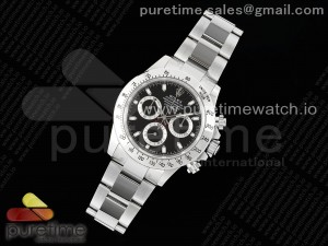 Daytona 116520 KING 1:1 Best Edition Black Dial on SS Bracelet SH4130