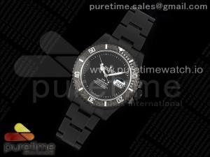 Submariner DIW No Markers DLC VSF 1:1 Best Edition Black Dial on DLC Bracelet VS3135