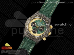 Daytona DIW Carbon Case and Bezel DIWF Edition Green/YG Dial on Green Nylon Strap A7750