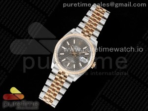 DateJust 36 SS/RG 126231 VSF 1:1 Best Edition 904L Steel Gray Textured Stick Dial on Jubilee Bracelet VS3235