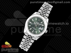 DateJust 41 126334 Fluted Bezel KING 1:1 Best Edition 904L Steel Green Sundust Dial on Jubilee Bracelet VR3235